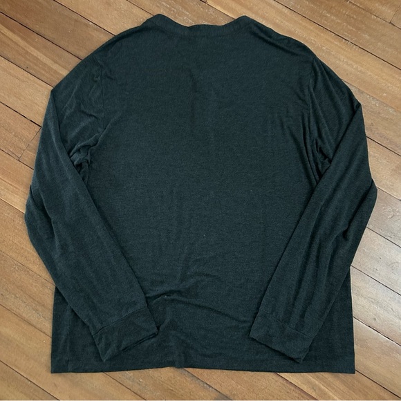 Eberjey Henley Tencel Modal Long Sleeve Charcoal - Picture 3 of 6